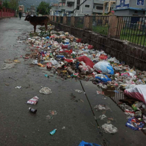 ( All the waste is mismanaged in one of the Elite Towns (Upper Chatter) in Muzaffarabad)